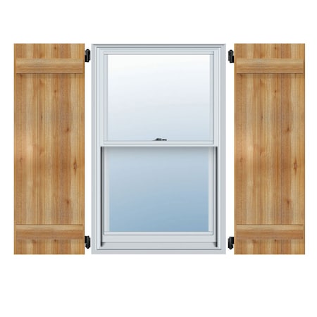 Ekena Millwork Joined Board-n-Batten Shutters, Rough Sawn Western Red Cedar, 16 1/8W x 36H, PR RBJ06S16X036RWR
